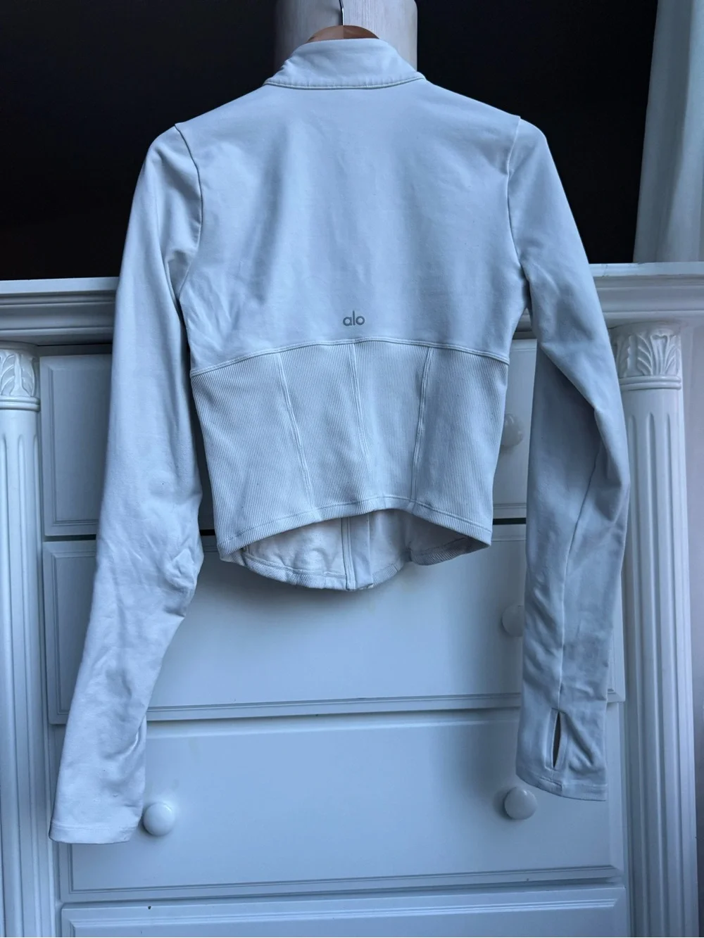 ALO AIRBRUSH CORSET FULL ZIP JACKET